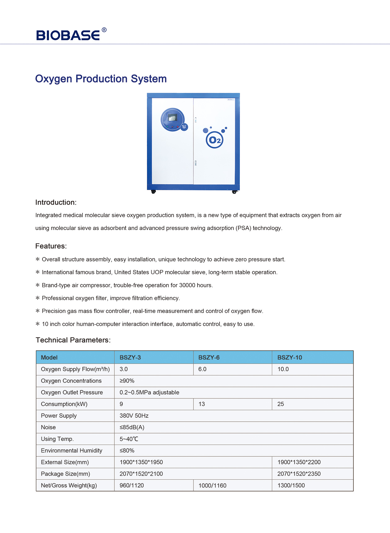 Sauerstoffproduktionssystem