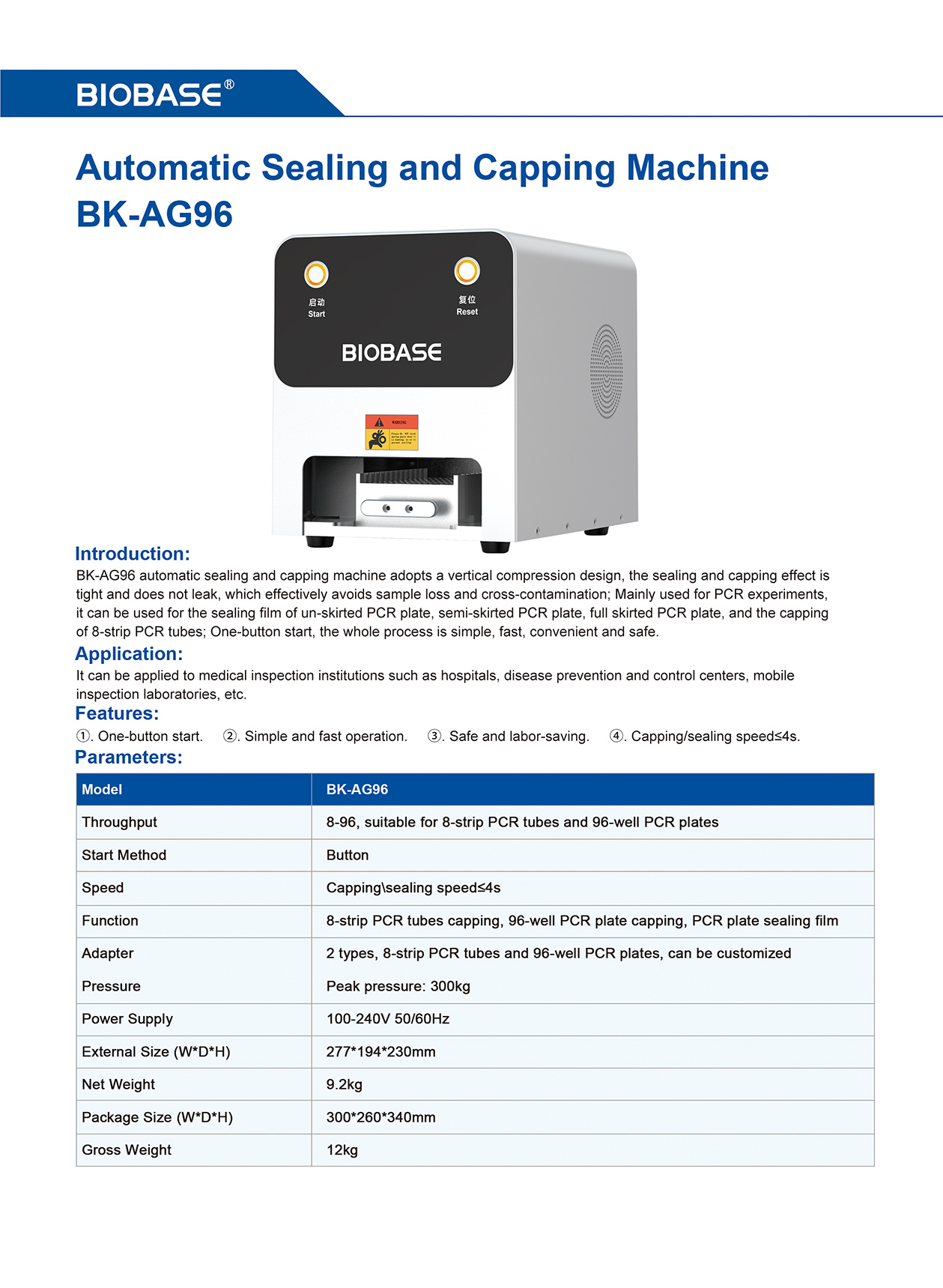 Automatische Verschließ- und Verschließmaschine BK-AG96