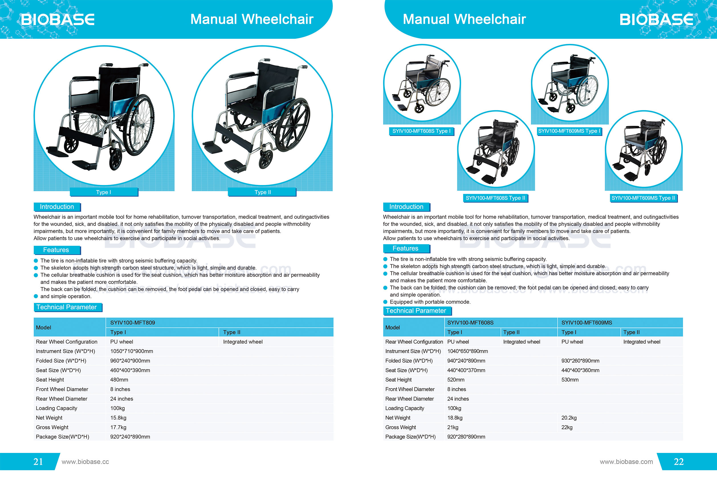 21-22 Manueller Rollstuhl