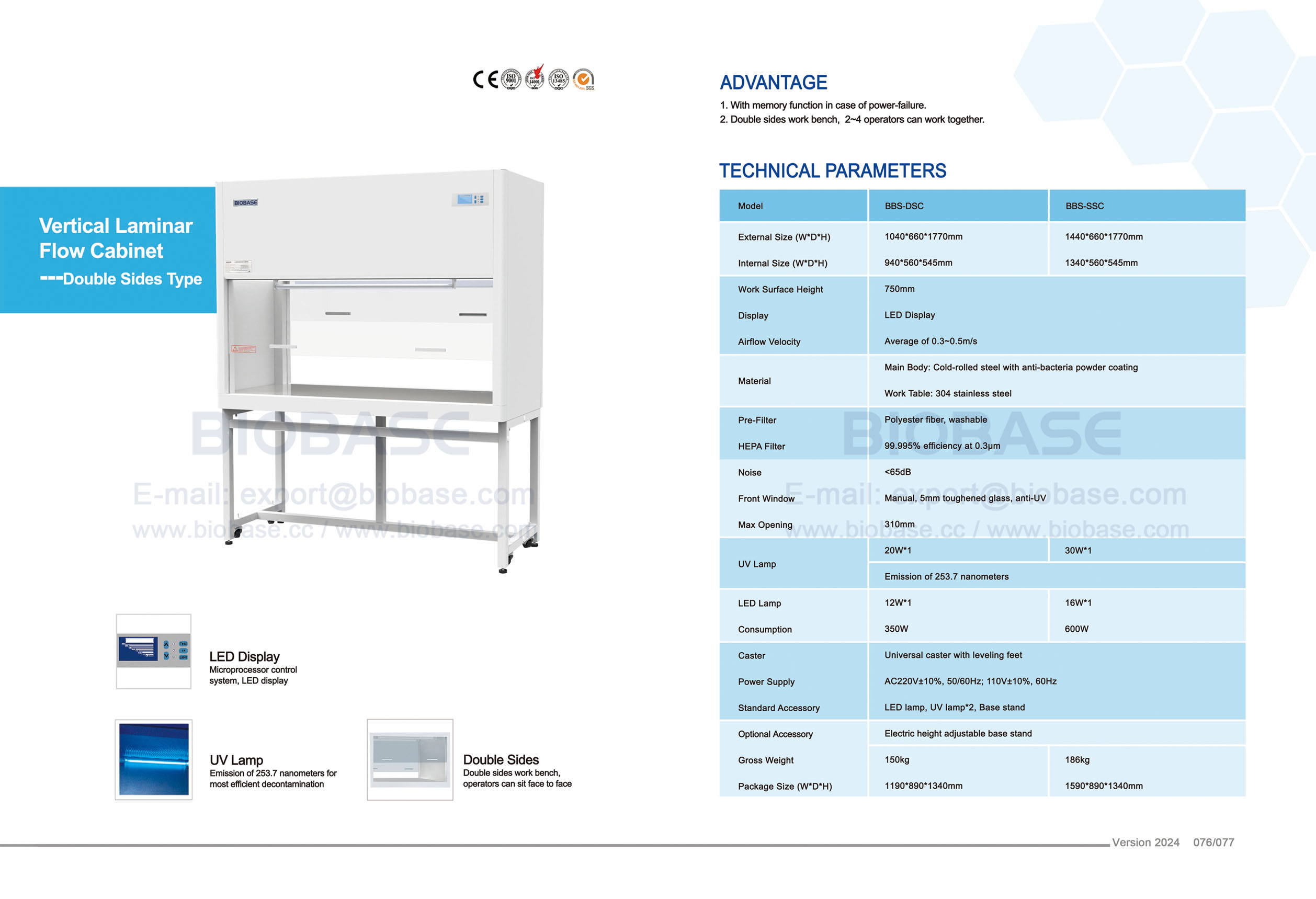 76-77 Vertikaler Laminar-Flow-Schrank – BBS-DSC