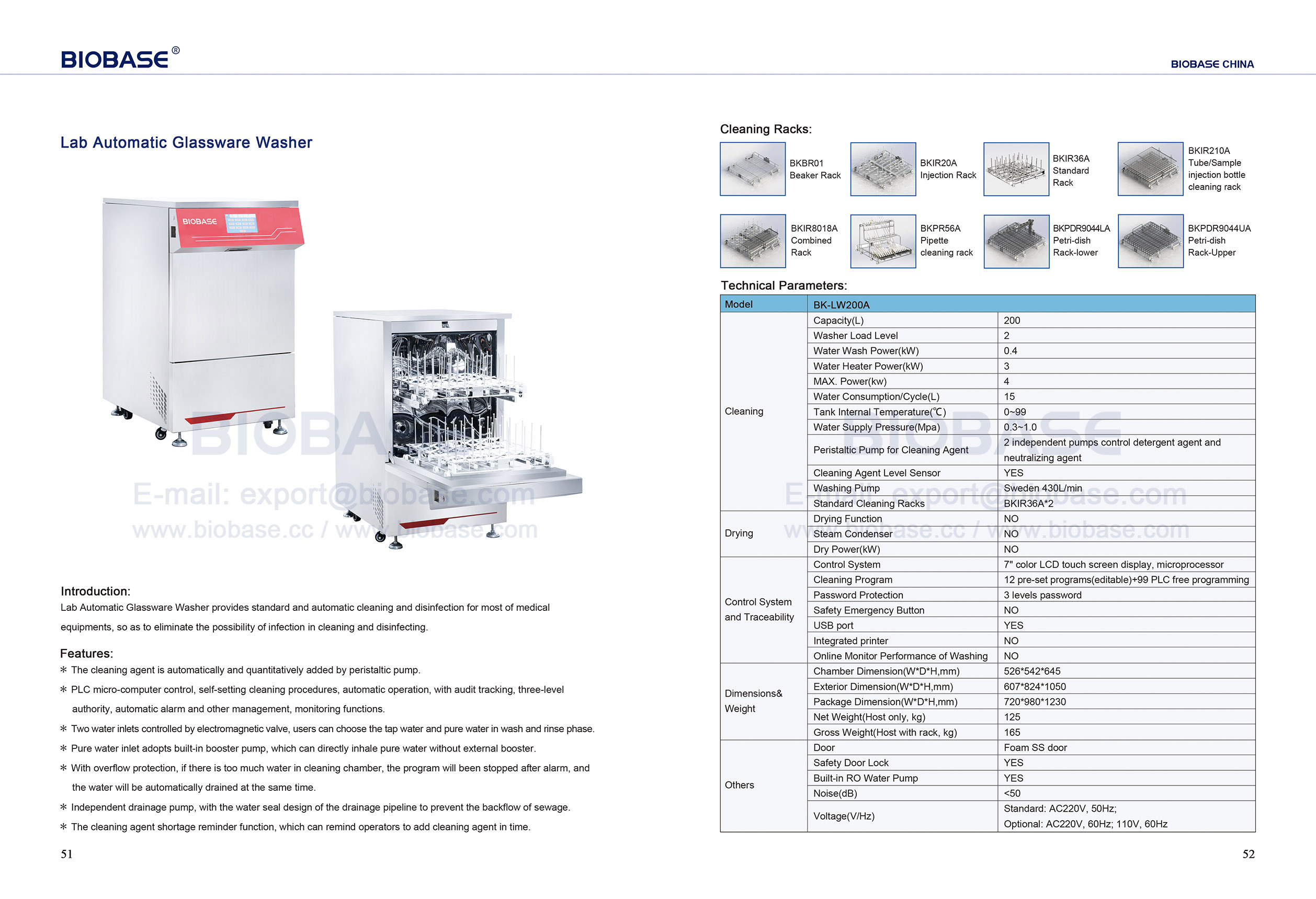 51-52 Lab Automatische Glaswarenspülmaschine