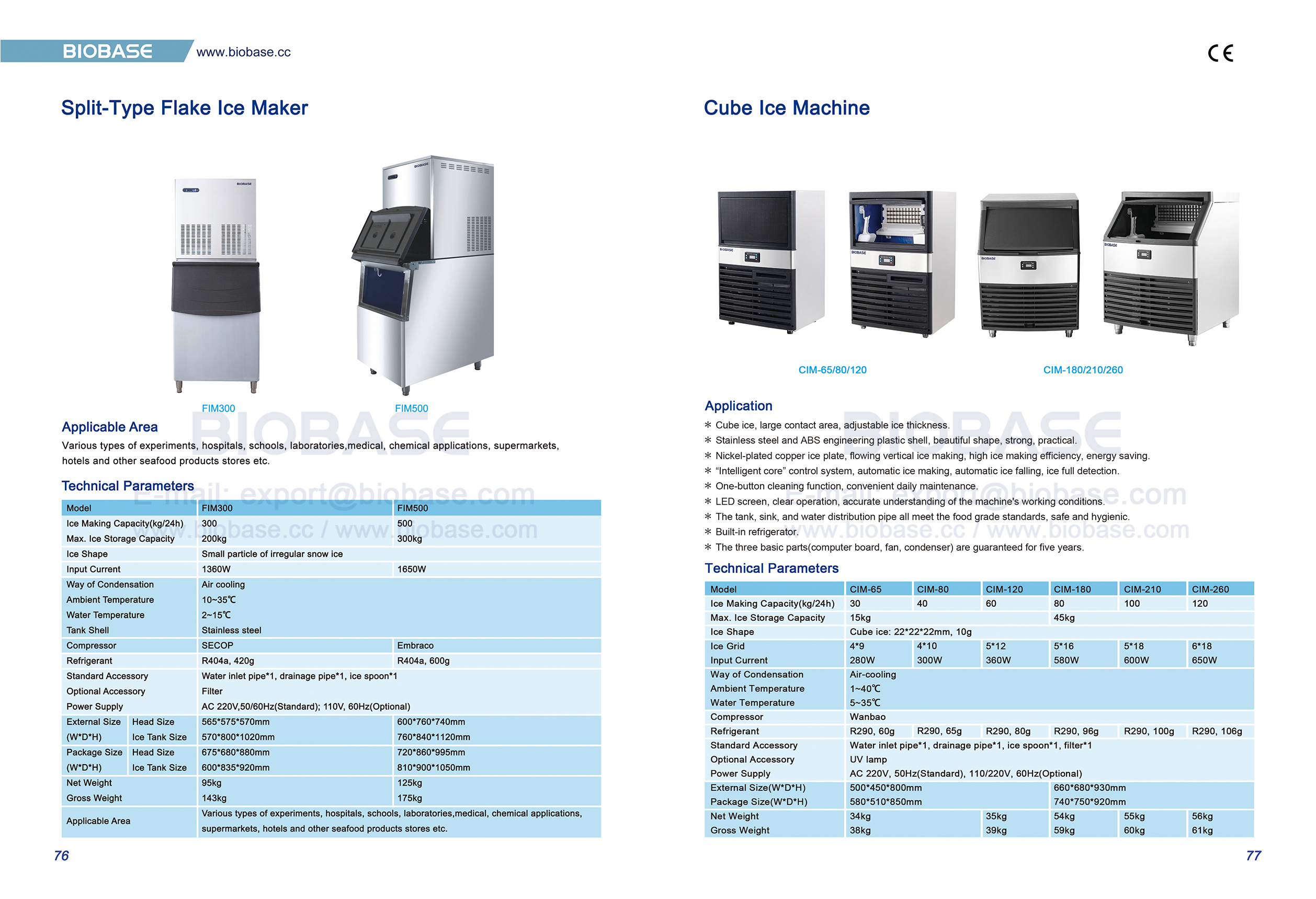76-77 Split-Slake-Eismacher & Cube Ice Machine
