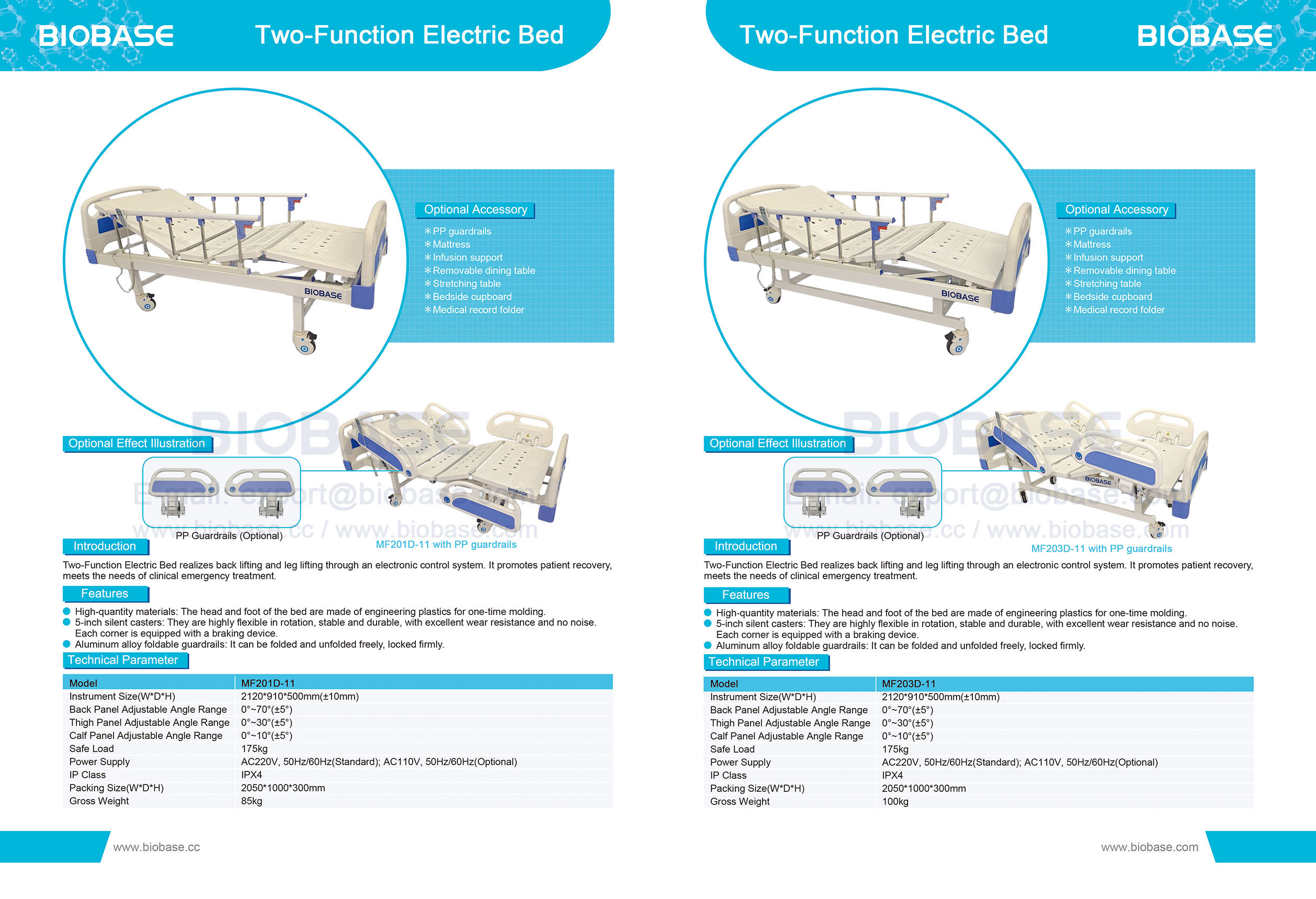 15 Elektrisches Bett mit zwei Funktionen MF201D-11 MF203D-11
