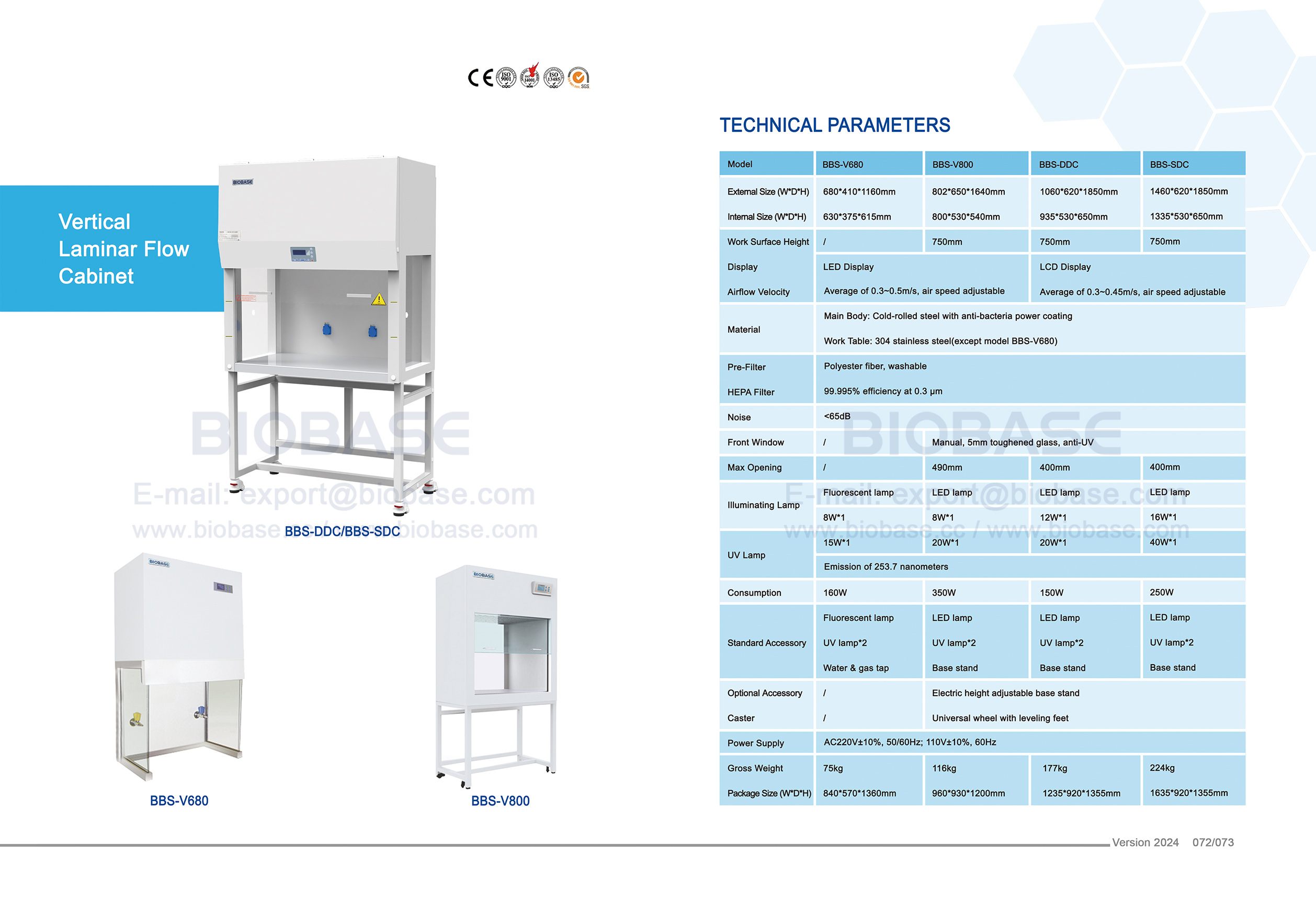 72-73 Vertikaler Laminar-Flow-Schrank – BBS-V680