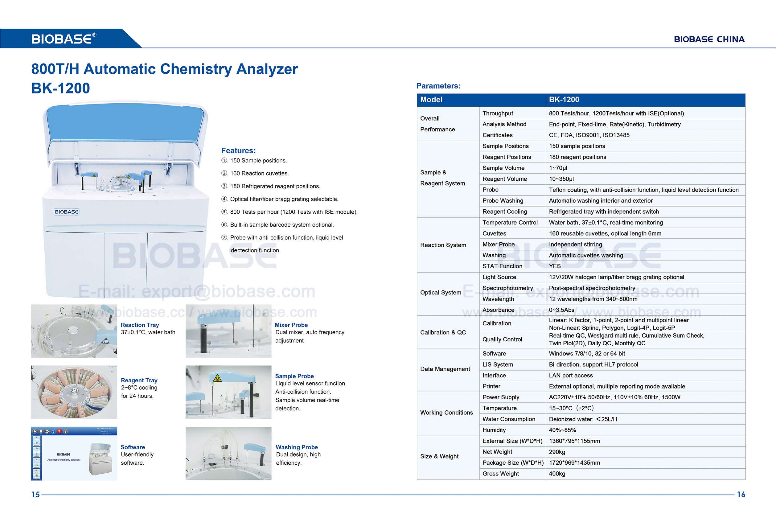 15-16 BK1200 Automatischer Chemieanalysator