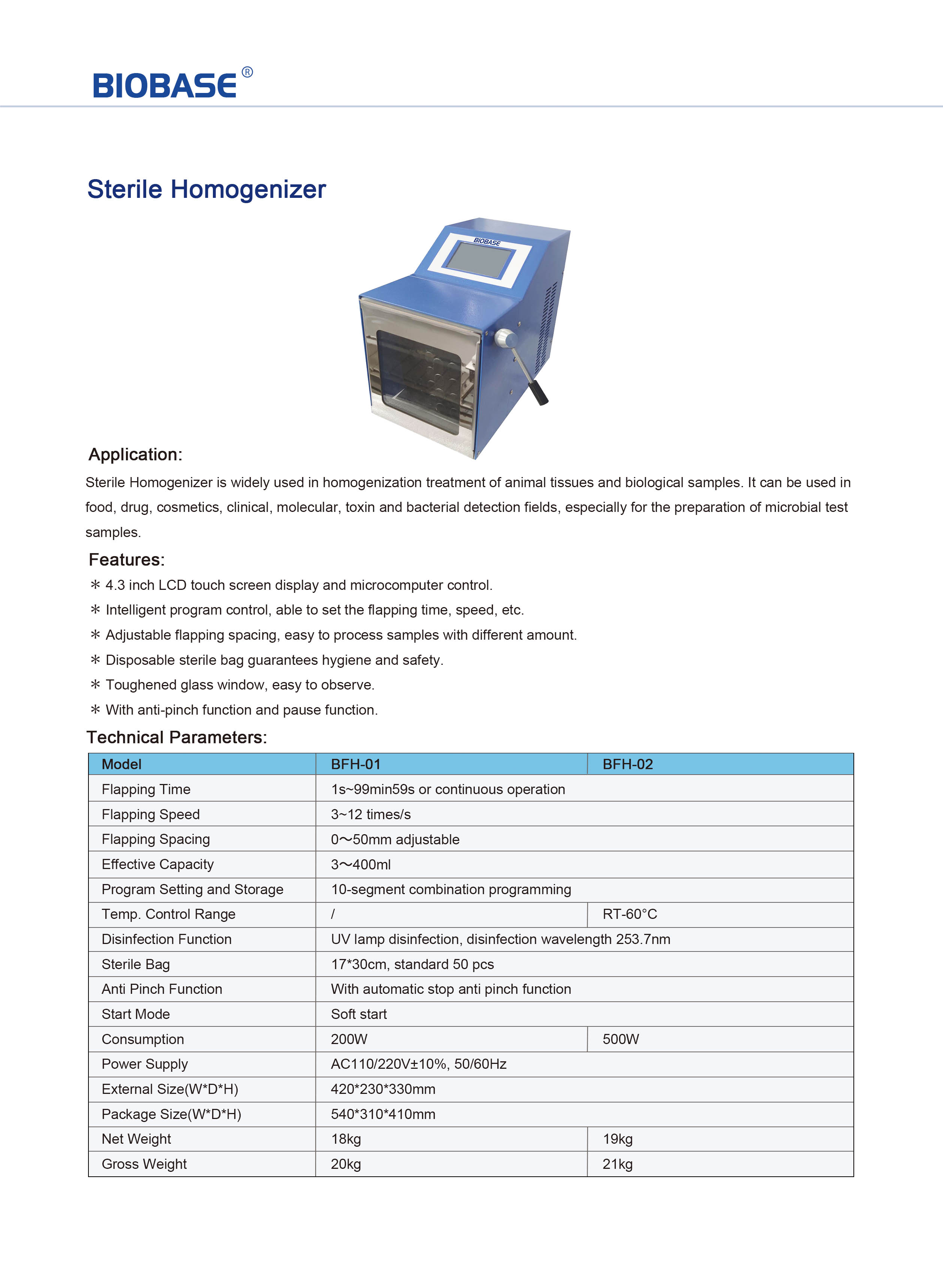 Steriler Homogenisator