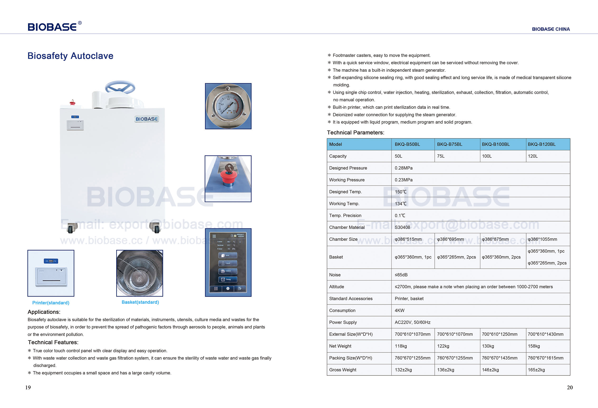 19-20 BIOSeFety Autoklave