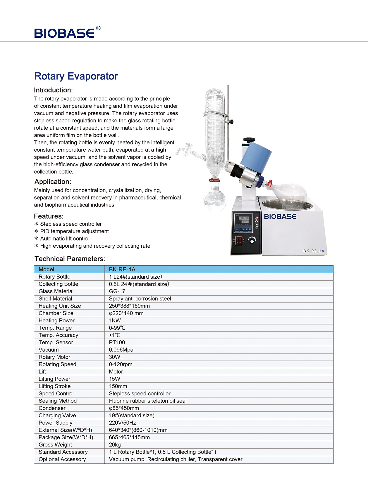 Rotationsverdampfer BK-RE-1A