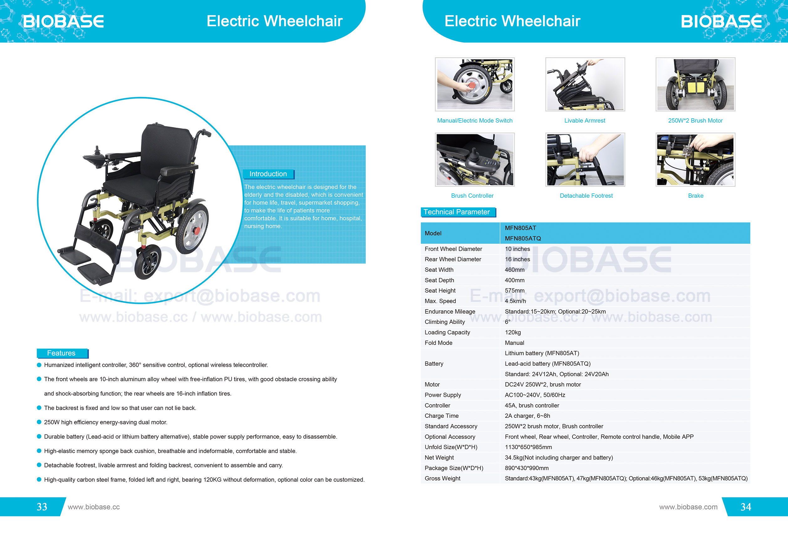 33-34 elektrischer Rollstuhl