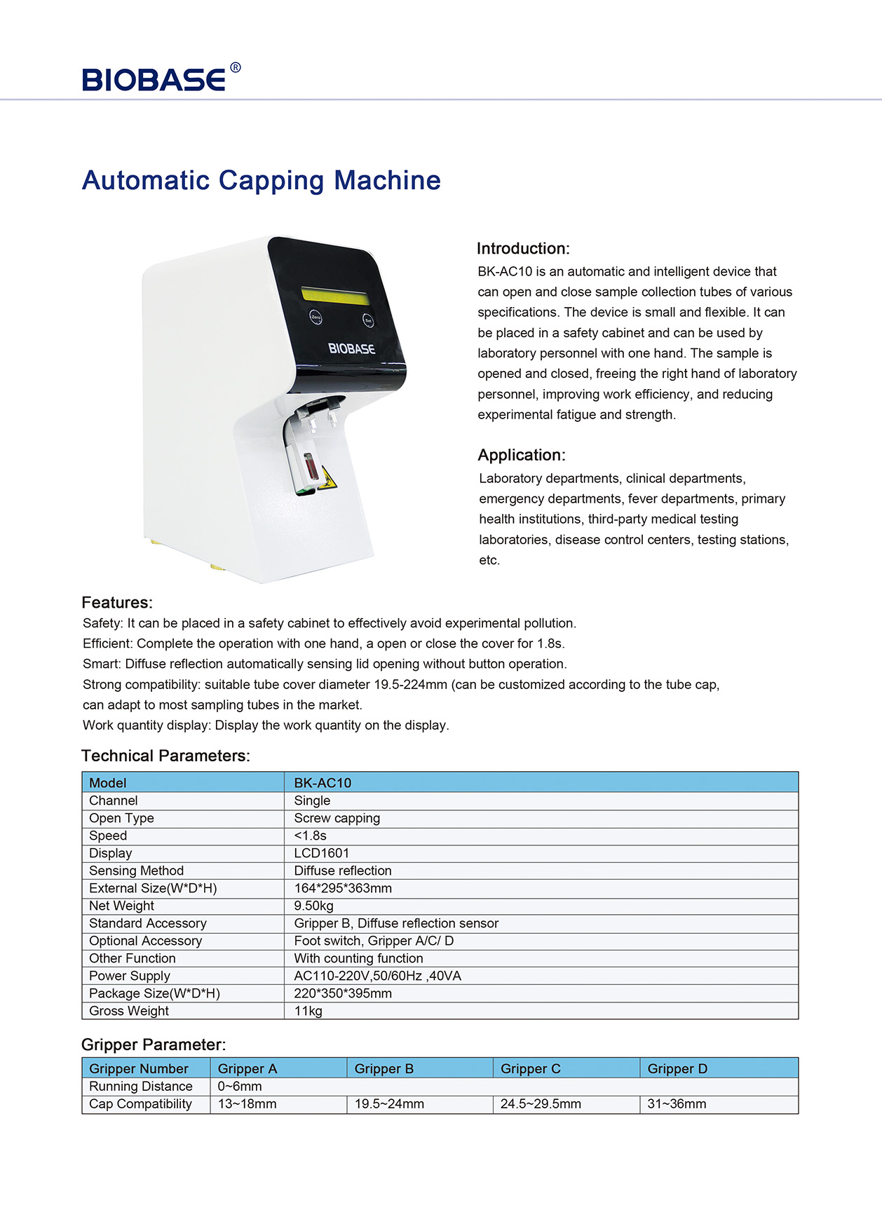 Automatische Verschließmaschine BK-AC10