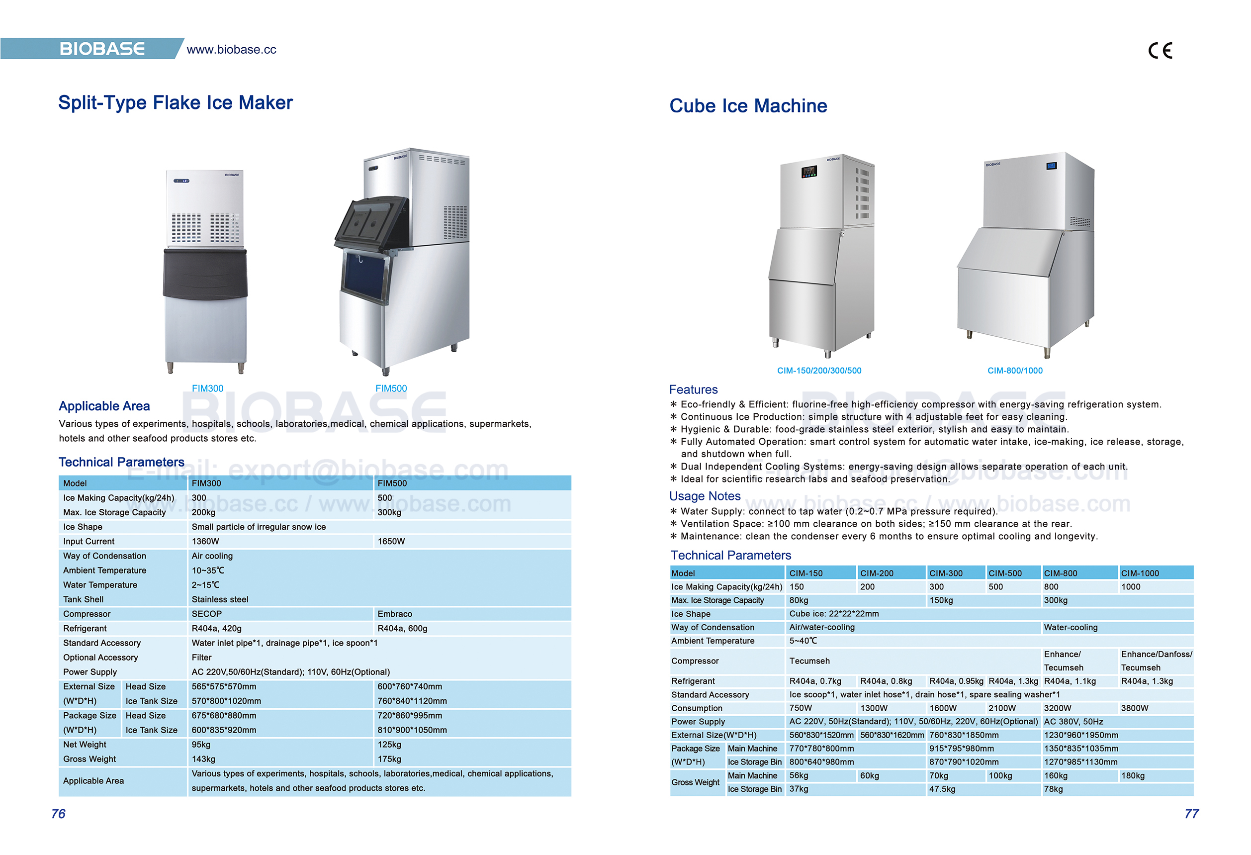 76-77 Split-Slake-Eismacher & Cube Ice Machine