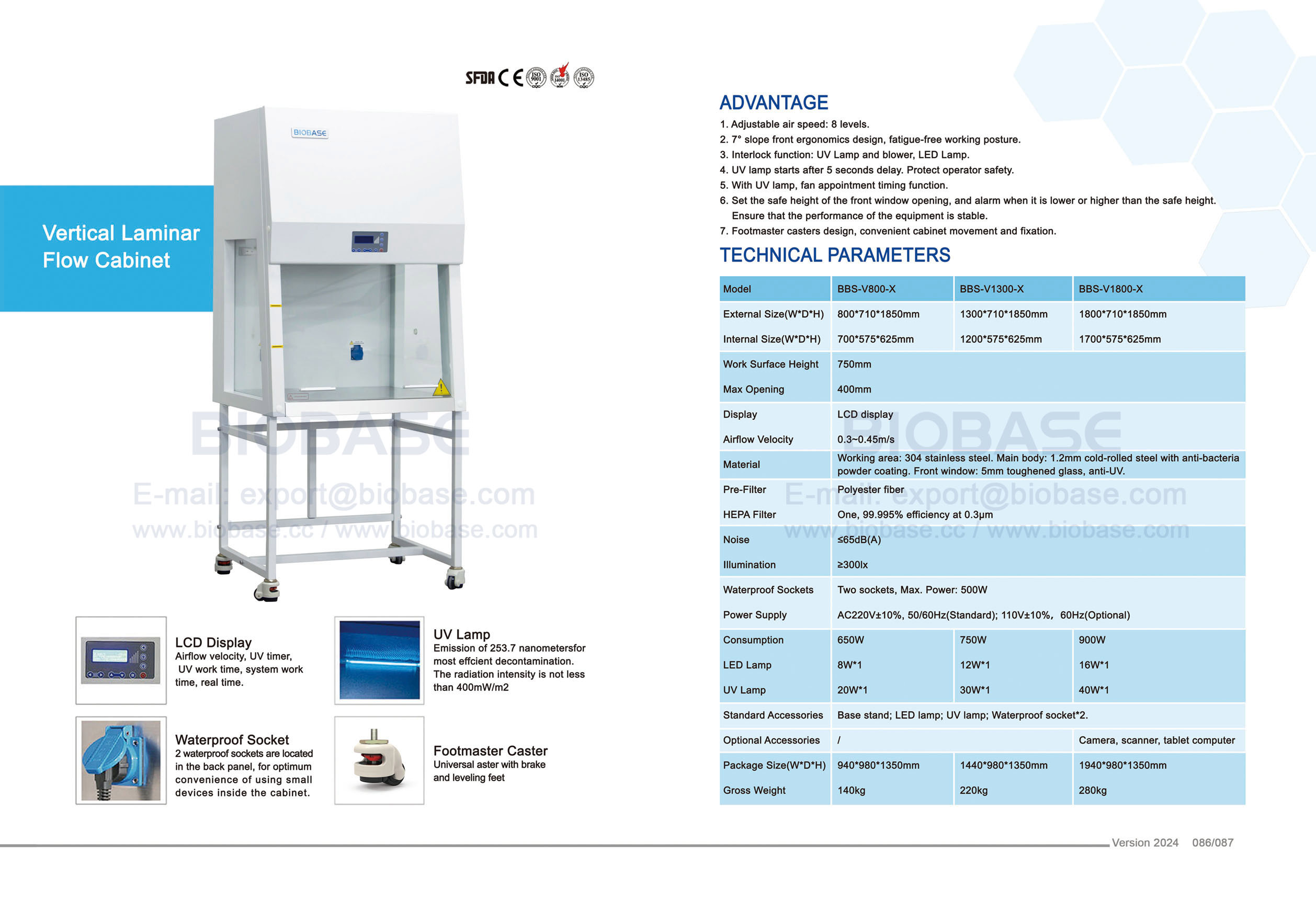 86-87 Vertikaler Laminar-Flow-Schrank BBS-V800-X BBS-V1300-X BBS-V1800-X