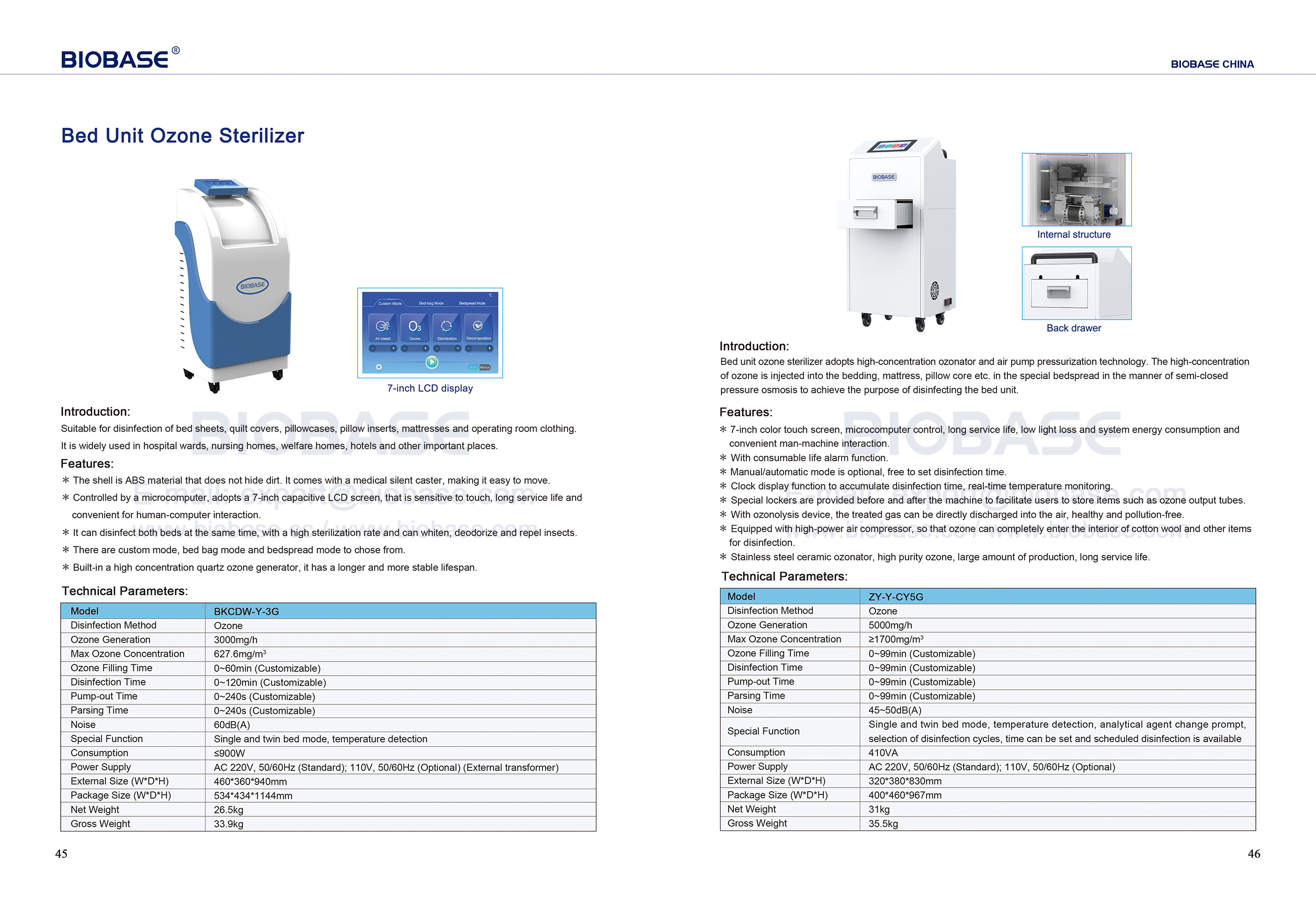 Ozonsterilisator für 45-46 Betten