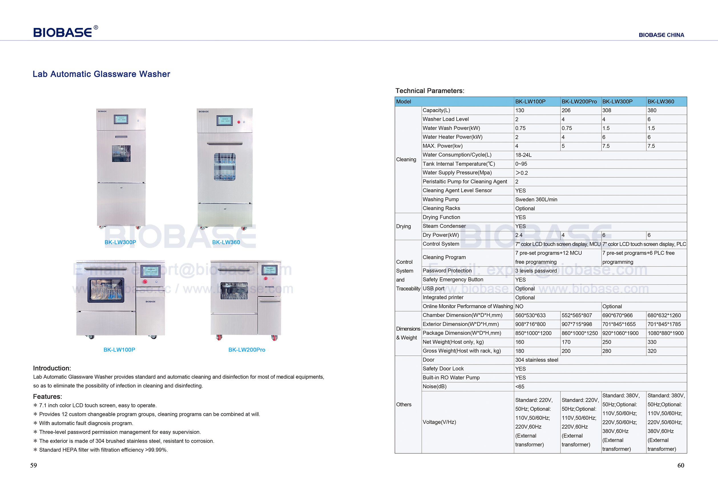 59-60 Lab Automatische Glaswarenspülmaschine