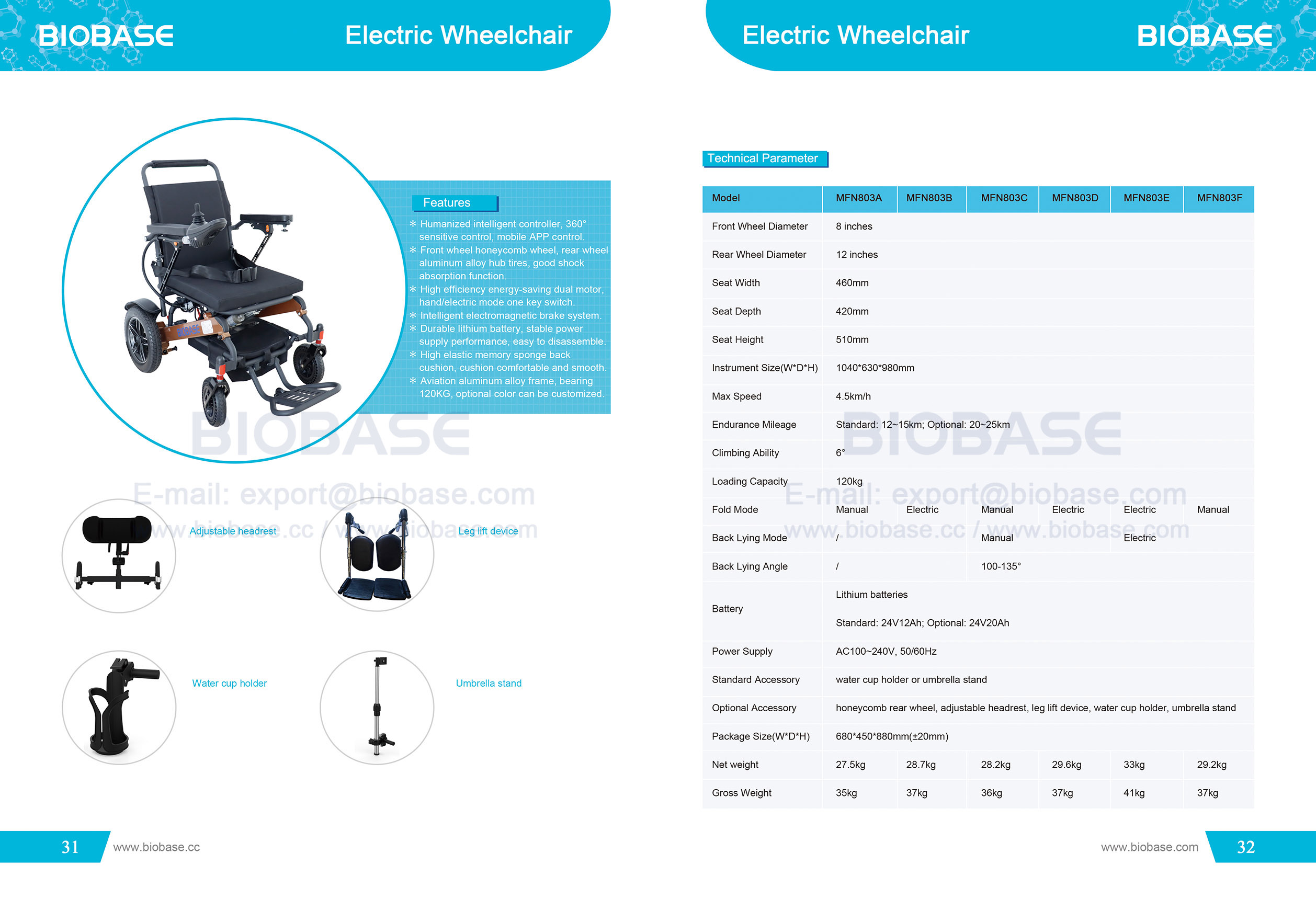 31-32 elektrischer Rollstuhl