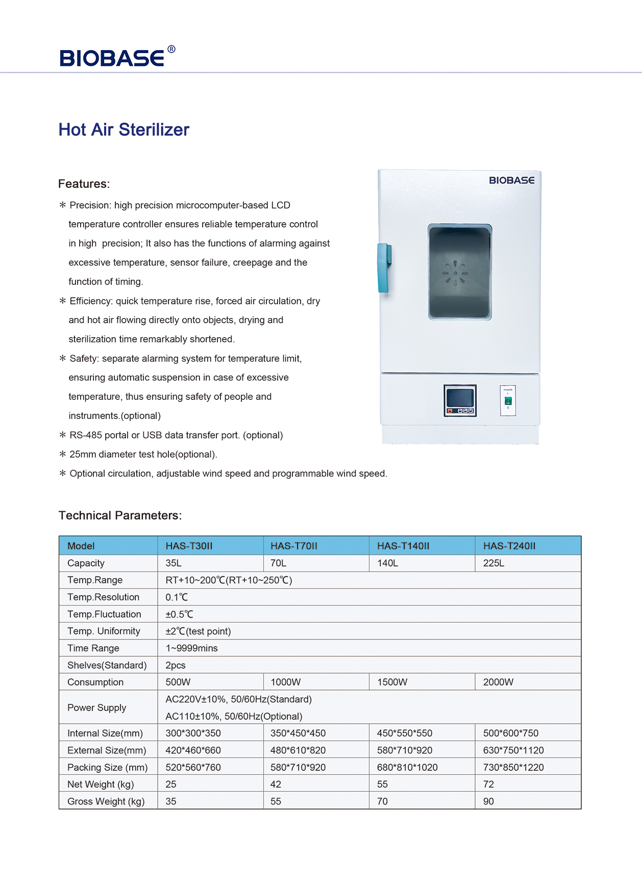 Heißluftsterilisator