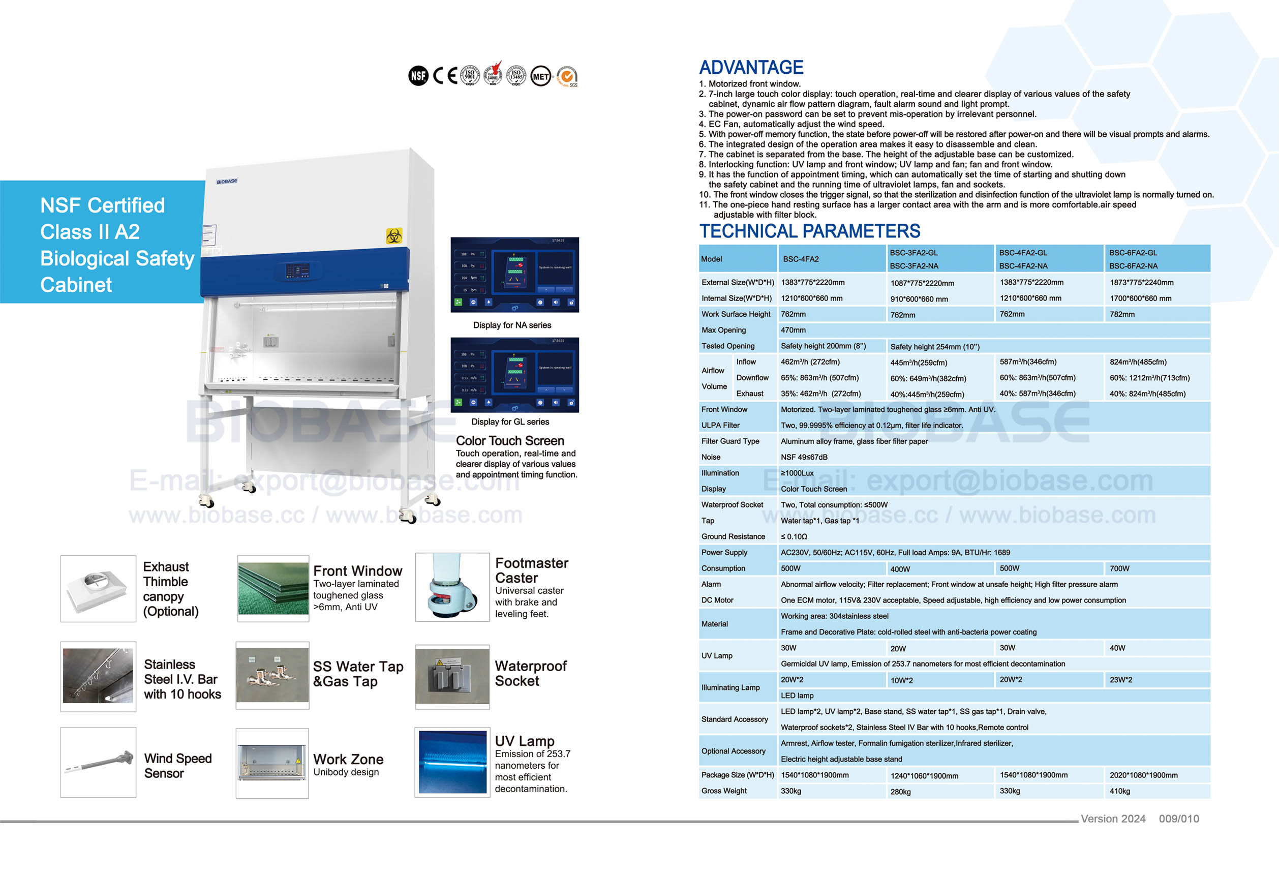 09–10 NSF-zertifizierte biologische Sicherheitswerkbank der Klasse II A2