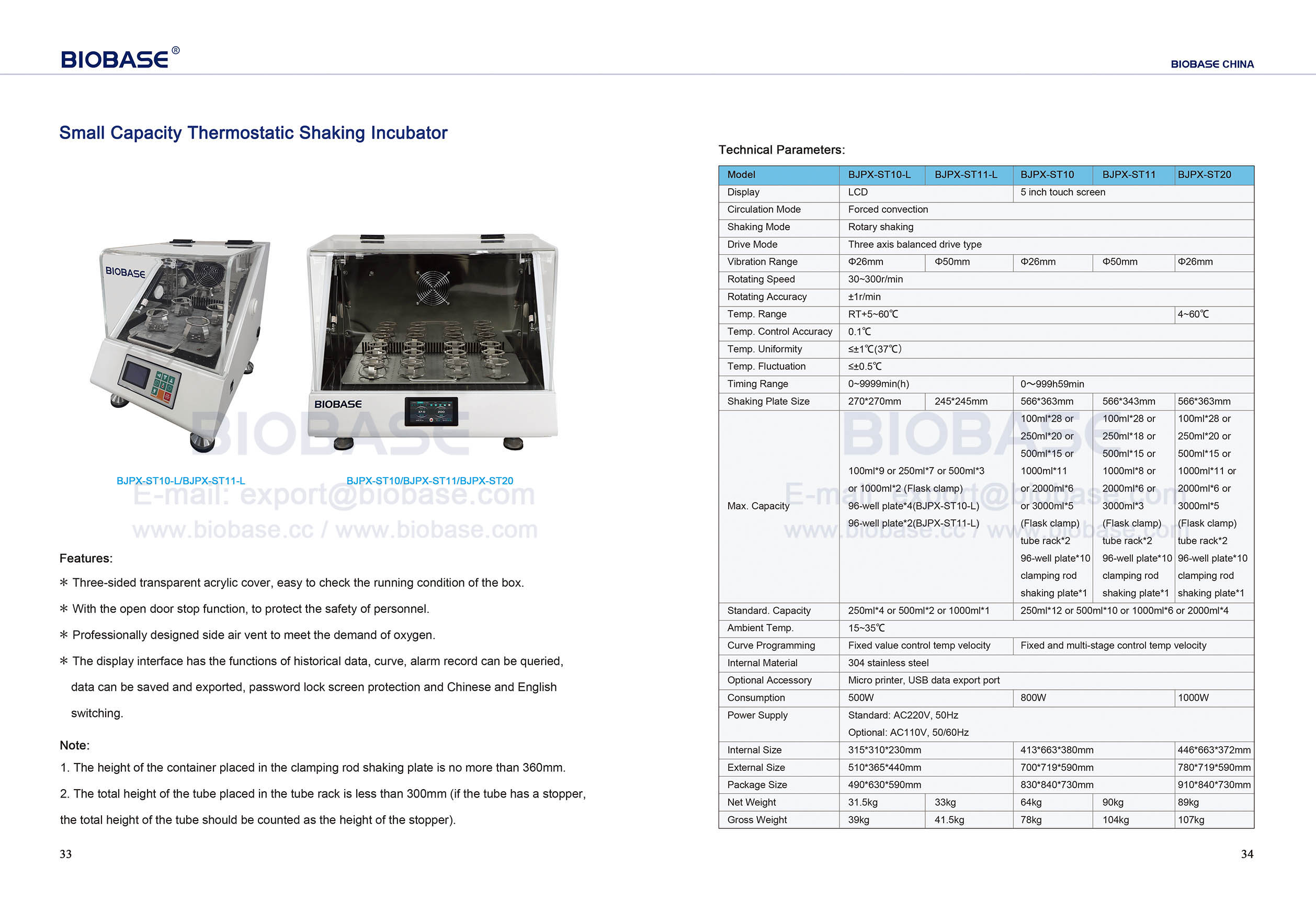 33-34 Thermostatischer Schüttelinkubator mit kleiner Kapazität