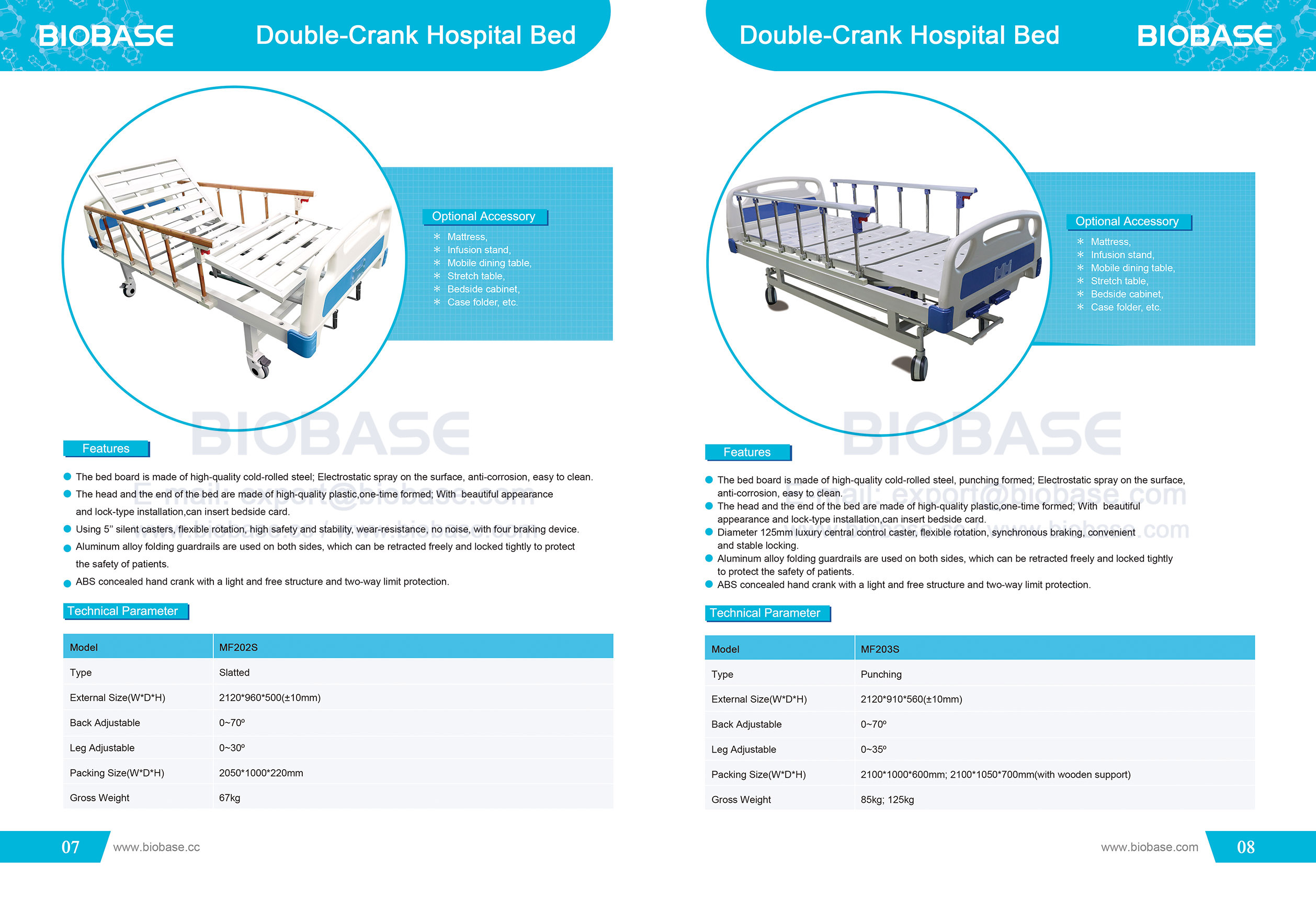 7-8 Doppelkrankenhausbett MF202S & MF203S