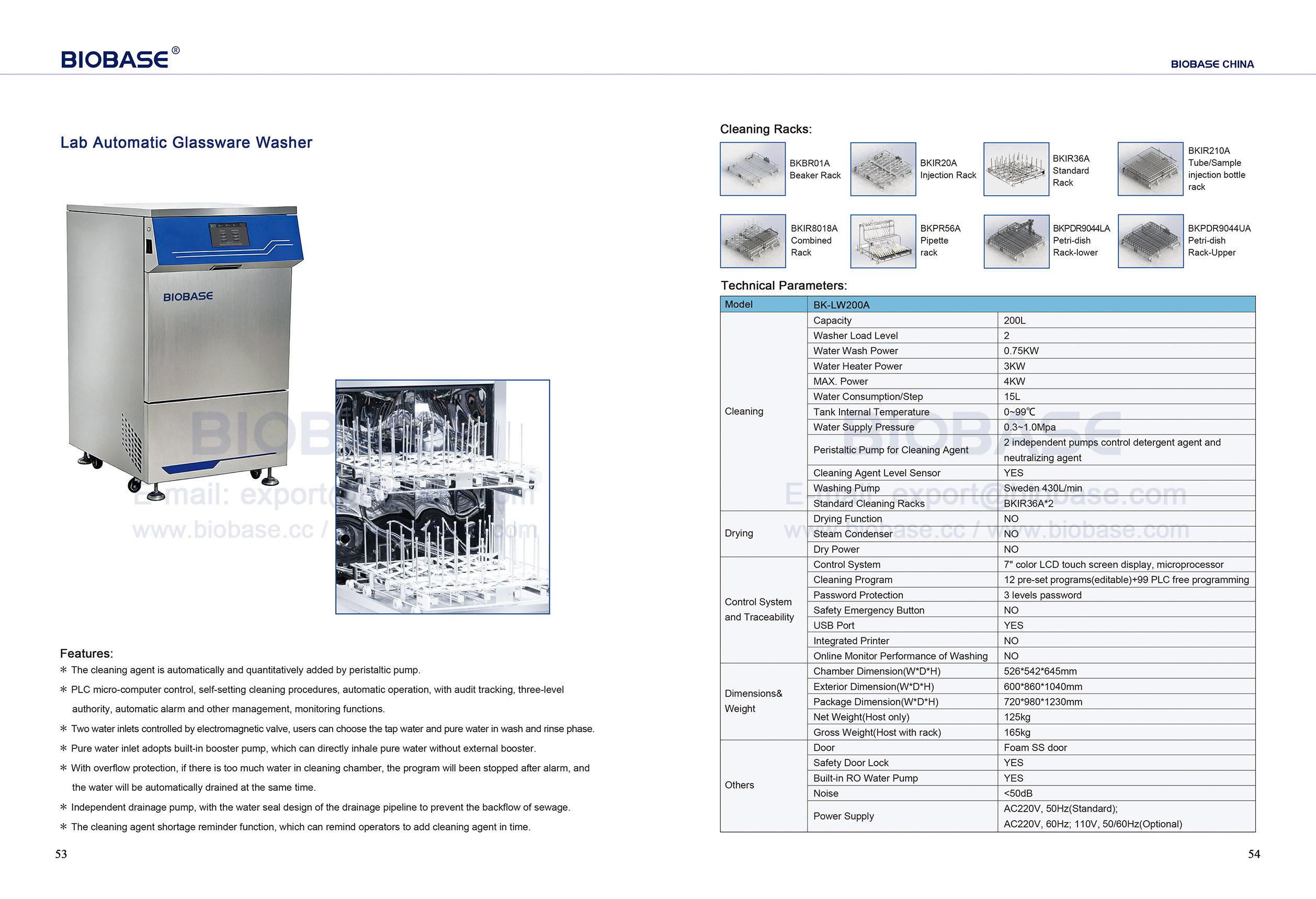 53-54 Laborautomatische Glaswarenwaschmaschine