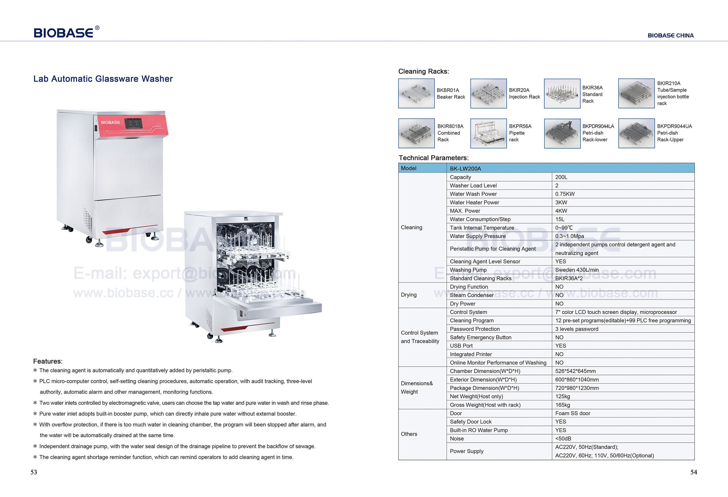 53-54 Laborautomatische Glaswarenwaschmaschine