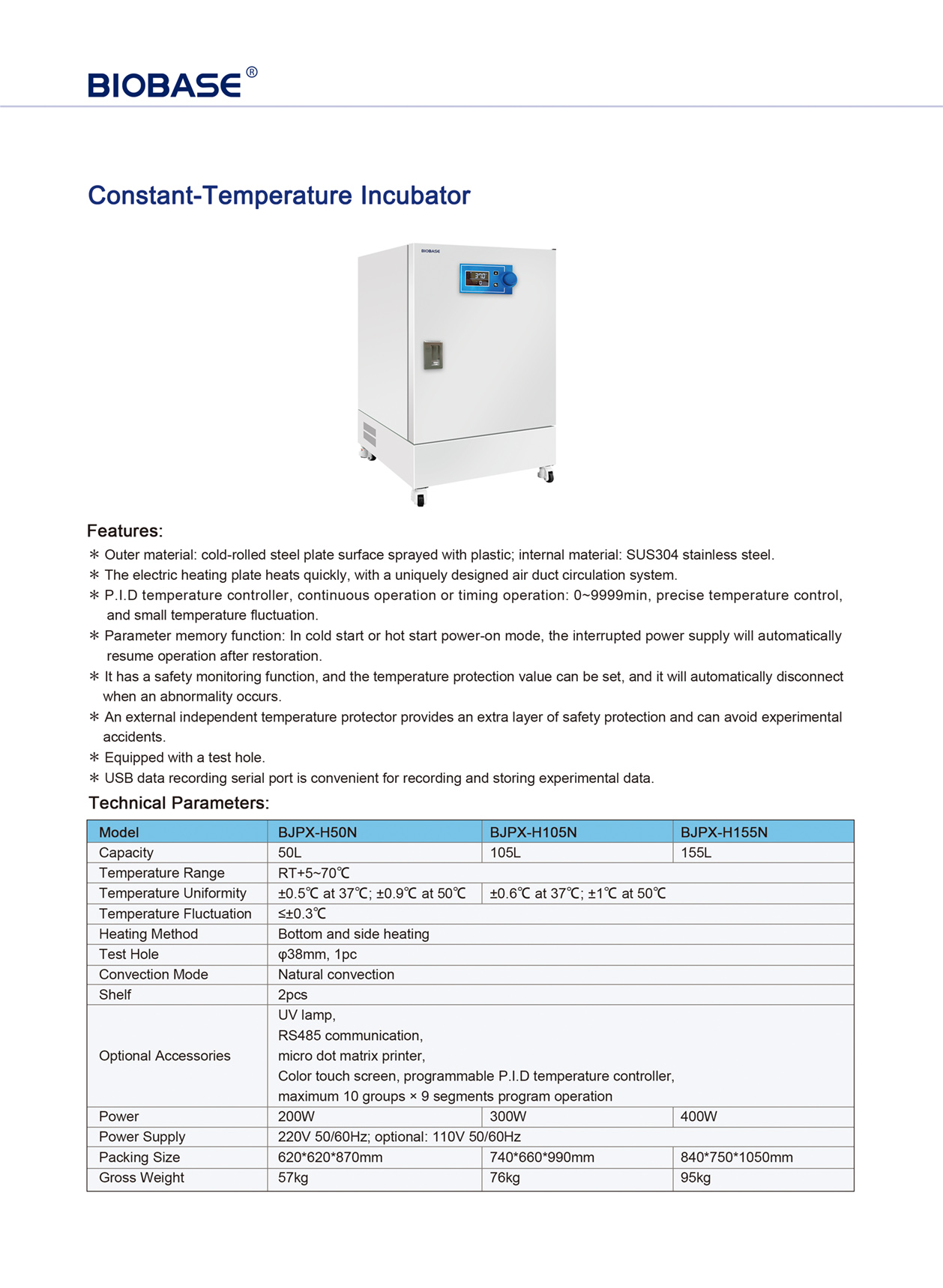 Inkubator konstanter Temperatur