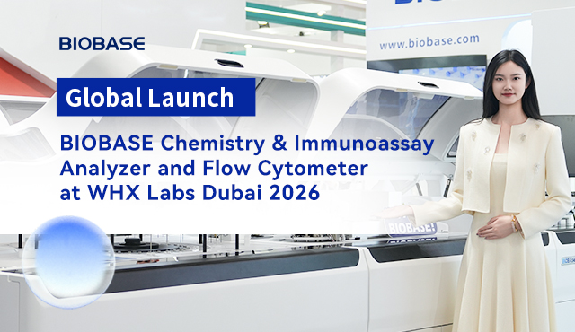 Globale Markteinführung | BIOBASE Chemie- und Immunoassay-Analysator und Durchflusszytometer bei WHX Labs Dubai 2026